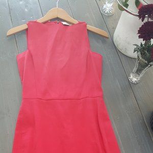Lanvin Cherry Red Boat Neck Dress NWT